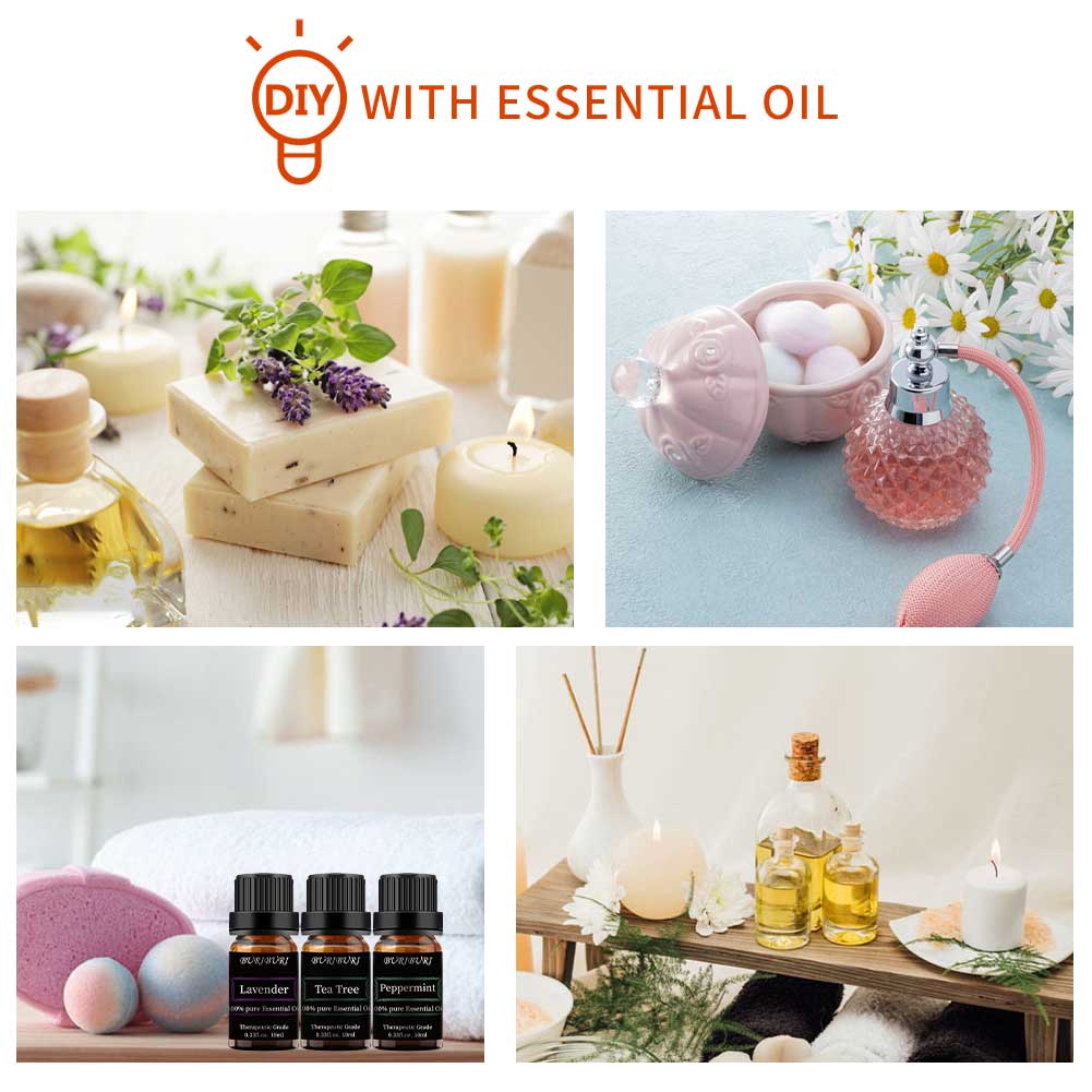 lavender, peppermint, sandalwood,tea tree, jasmine,rose essential oil