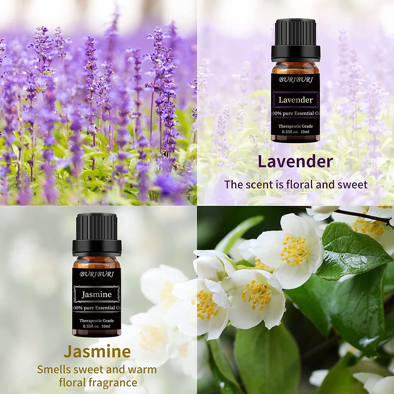 lavender peppermint tea tree jasmine  essential oil