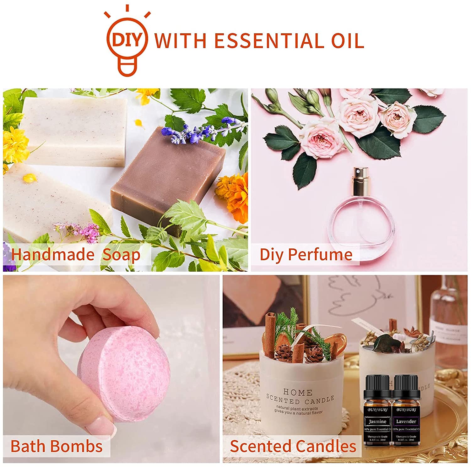 lavender peppermint tea tree jasmine  essential oil