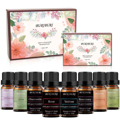 4pcs / 6pcs / 8pcs 10ml Natural Essential Oils Sets for Aromatherapy, Diffuser, Spa, Massage, DIY Candle Making