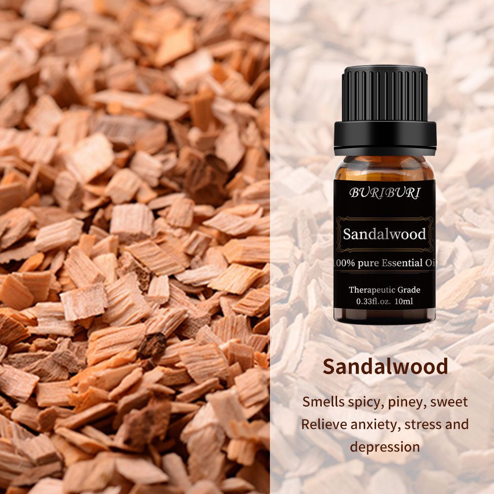 2pcs 10ml Sandalwood + Lavender Essential Oil Set