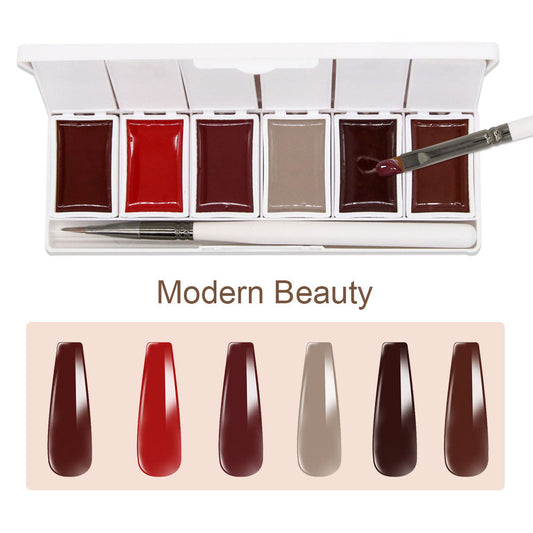 Modern Beauty 6-colors-in-1 + Free 3-colors-in-1 (#20) Solid Cream Gel Polish