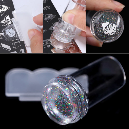 Silicone Transparent Nail Stamper For Manicure Nails Art Tool