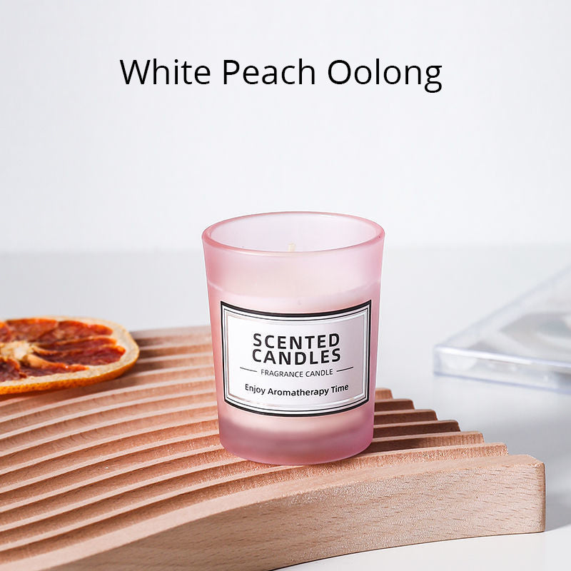 Soy Wax DIY Aroma Scented Candle Cup White Peach Oolong